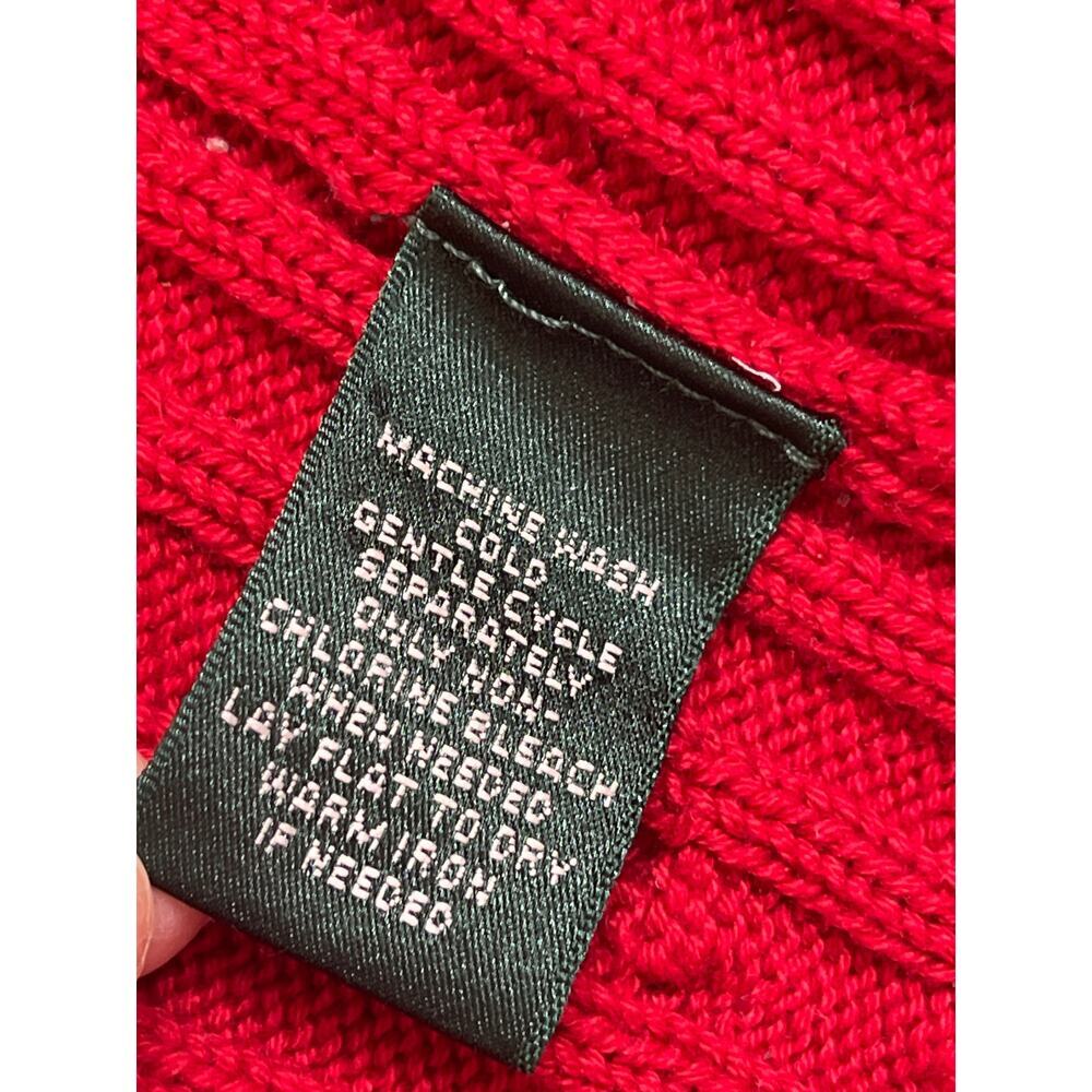 Lauren Ralph Lauren cable-knit zip sweater embroidered crest logo, size small - Picture 8 of 10